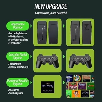 Wireless Game Console 2.4G HD Arcade PS1 Home TV Mini Game Console U Bao Retro Game Console Wireless Gamepad Controller 64G