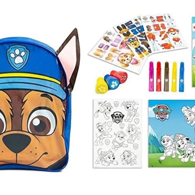Paw Patrol Chase Activity Backpack for Boys and Girls - Kids Activity Packs - Back to School Stationery - Sticker Book - Travel Activity Packs for Holidays