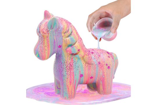 LAOESE Unicorns Paint Pouring Art Kit - DIY Craft for Kids Age 6-12, Arts and Crafts Kit for Girls & Boys, Toys Girls Boy Birthday Gift Ages 4 5 6 7 8 9 10 11 12+
