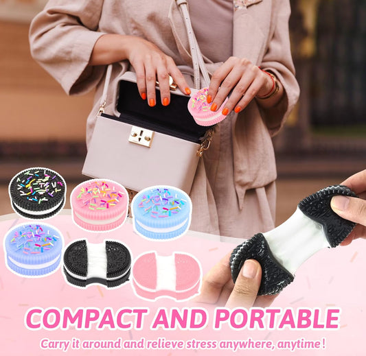 Squishy Sticky Biscuit Stress Relief Toy, 6 PCS Blackpink Taba Squishy Fufu Squishy Dumpling Squishy Squeeze Toys, Squishy Toys Sticky Squishy Stress Relief Squishy for Women Men