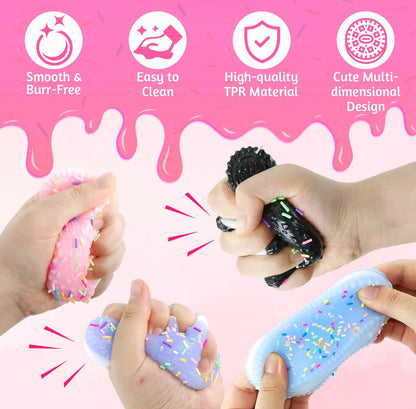 Squishy Sticky Biscuit Stress Relief Toy, 6 PCS Blackpink Taba Squishy Fufu Squishy Dumpling Squishy Squeeze Toys, Squishy Toys Sticky Squishy Stress Relief Squishy for Women Men