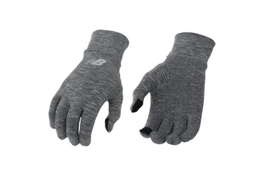 New Balance Touchscreen Running Gloves Grey Heather